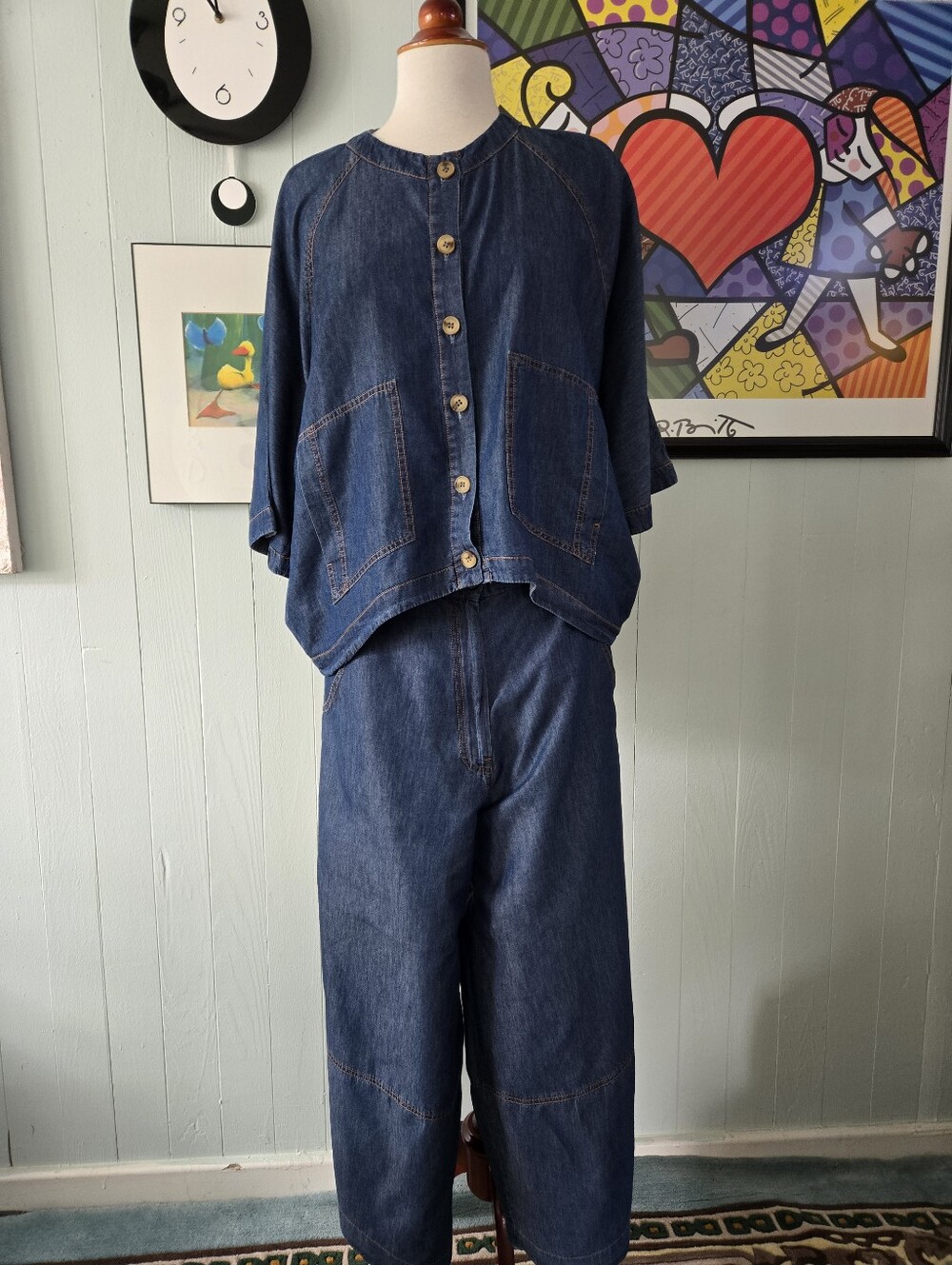 ALEMBIKA Light Denim Set Market XS Fit M